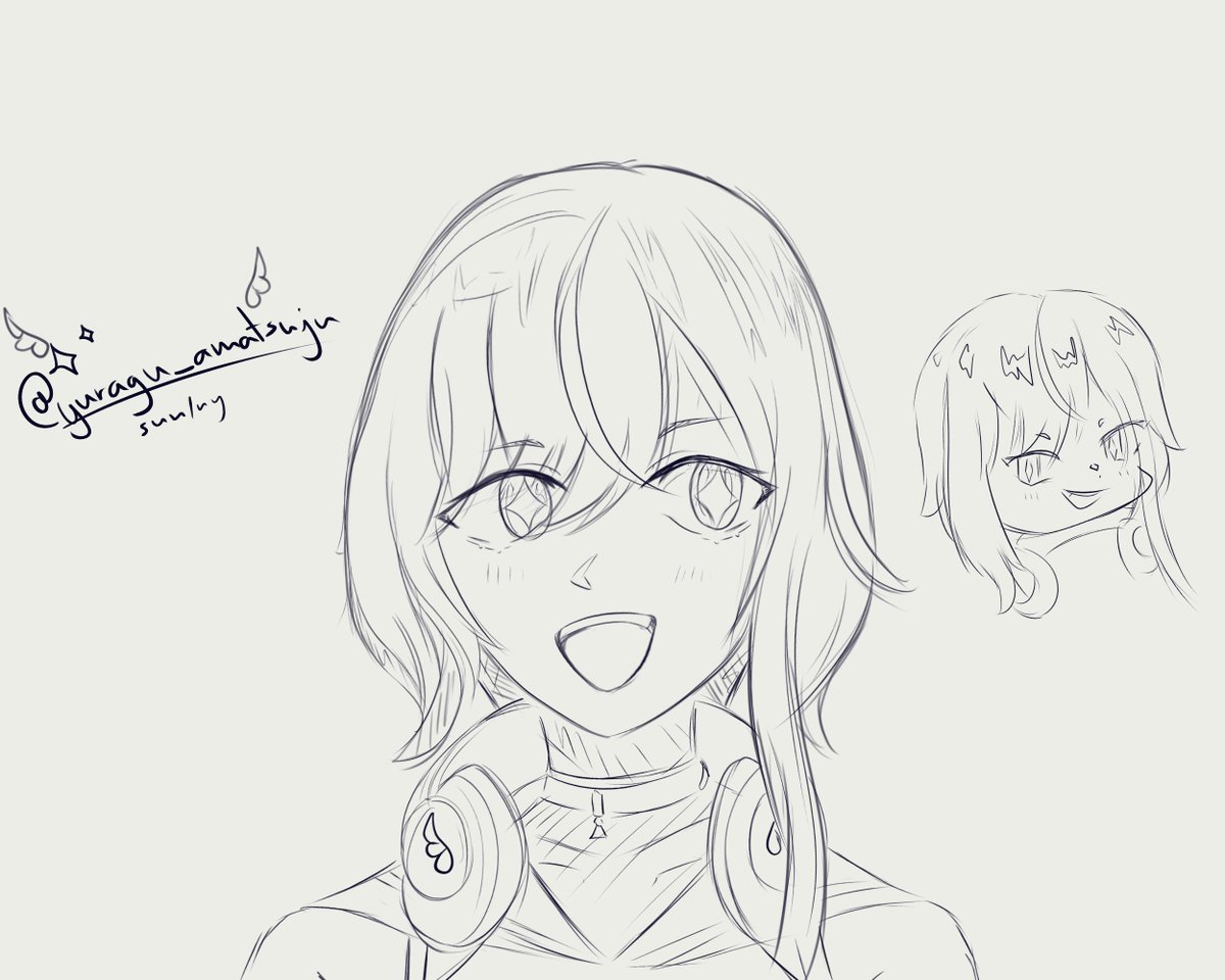 Sun_ArtX's tweet image. Another vtuber sketch ( ≧∀≦)ノ  this time for : @YuraguAmatsuji

#Vtuber準備中 #fypシ゚ #artm