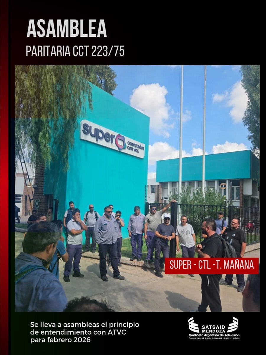SATSAID_MENDOZA's tweet photo. 🇬🇲 ASAMBLEAS 🇬🇲
Las y los trabajadores de SUPER (CTL, turno tarde) pusieron a consideración el principio de acuerdo entre SATSAID y ATVC.
#satdaidenlucha #atvc #paritarias #satsaidmendoza https://t.co/AHT2UuaySo