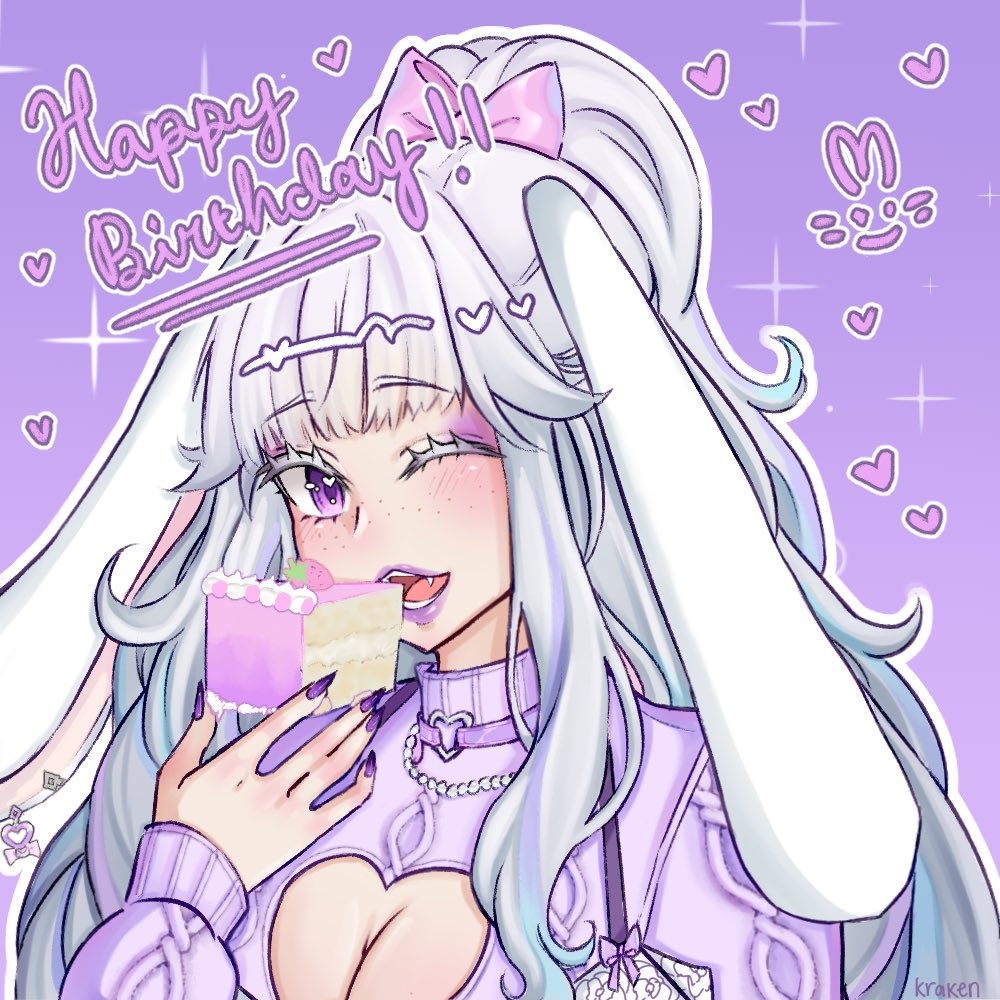birthday art I made for my favorite birthday gorls! I love you two very much 💕 
#bunnidoodle <a href="/rabbitually/">rabbitually💜🎀</a> <a href="/lilwetnoodle/">lilwetnoodle. 🌸| envtuber</a>