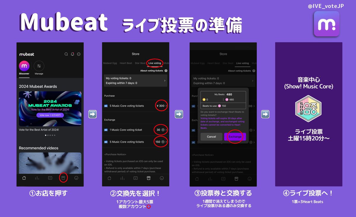 IVE 投票方法まとめ(非公式) tweet media