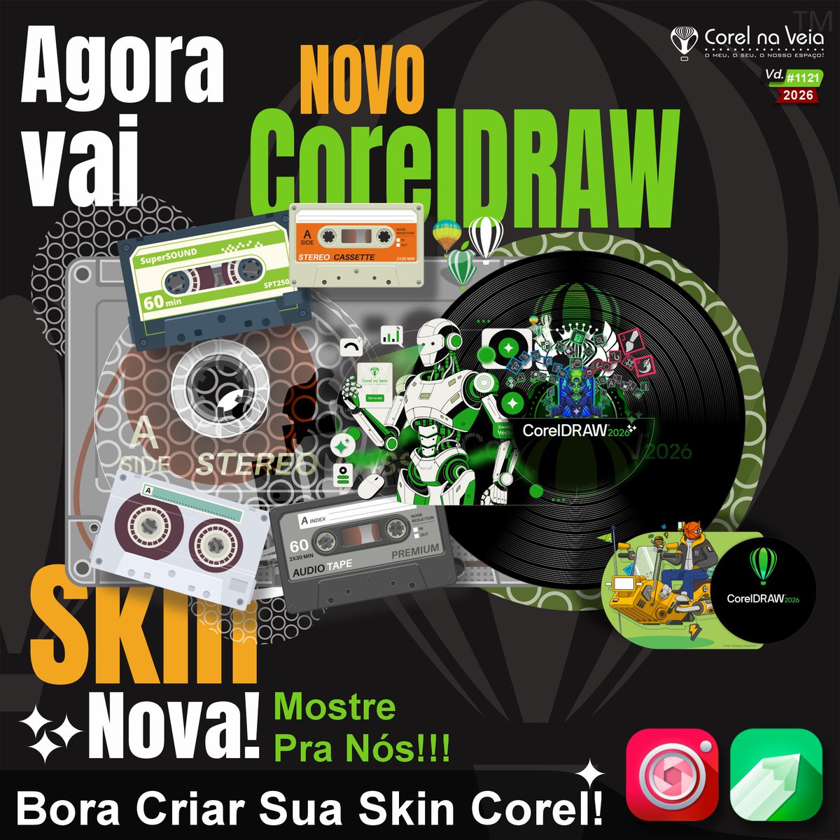 CorelnaVeia's tweet photo. π Agora Vai Novo CorelDRAW 2026 Nova Skin Bora Fazer a Sua? https://t.co/weZkZApKWI VocΓͺs ganharam vamos ver como fazer a #Abertura do #coreldraw2026 #coreldrawdicas, #tutorialcoreldraw, #corelnaveia, #splashscreen, #Skincoreldraw2026 https://t.co/Ney4GCE6cf
