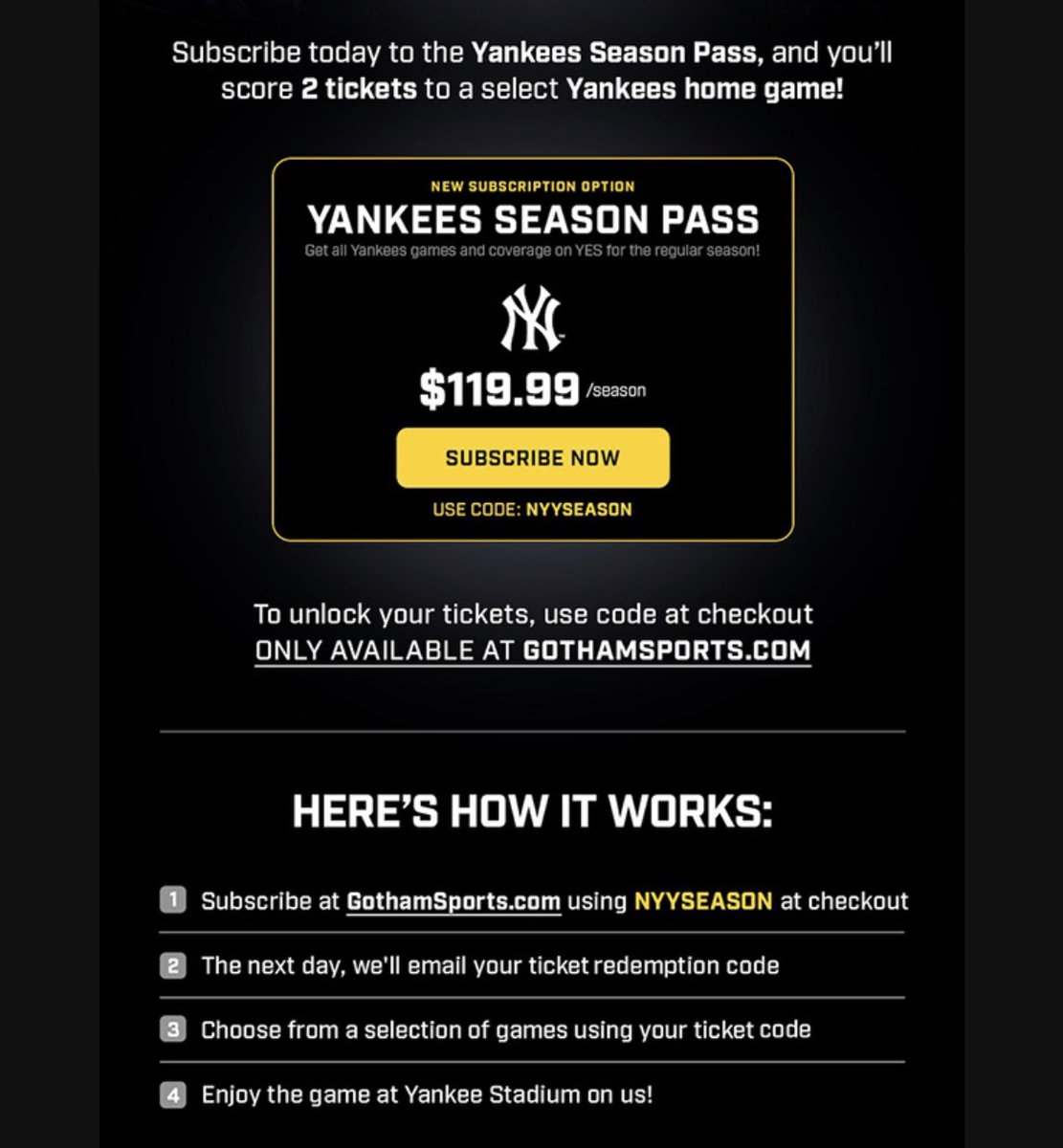 tekkostar's tweet photo. @YESNetwork Yankees fans here! Our household tried to redeem this promotion, but upon purchase via iPhone, there wasn’t a place to enter the promo code. Can you help us? https://t.co/McZVnSE17L