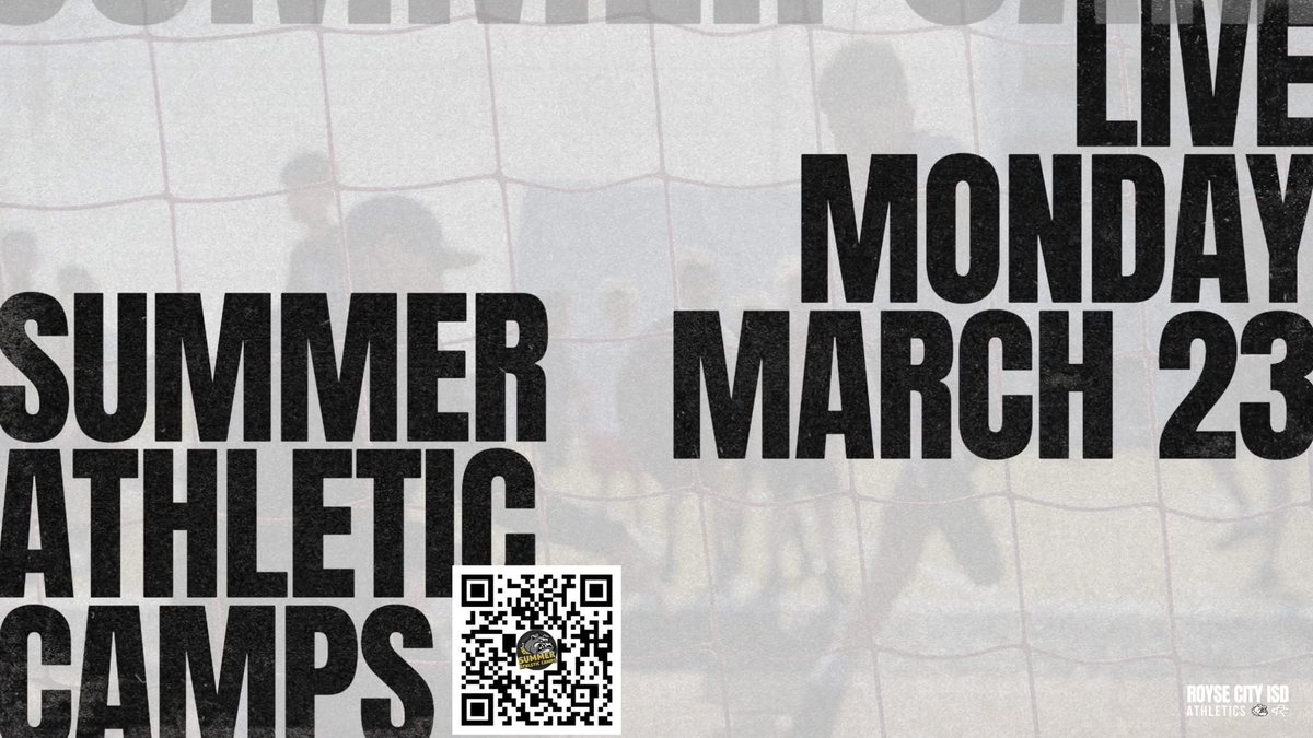 RCISDAthletics's tweet image. 2026 𝑺𝒖𝒎𝒎𝒆𝒓 𝑨𝒕𝒉𝒍𝒆𝒕𝒊𝒄 𝑪𝒂𝒎𝒑𝒔 🏀🏈🏐🎾

Registration links go live March 23rd! Preview all offered camps here: 
rcisd.org/o/rcisd/page/s…

#oneRC