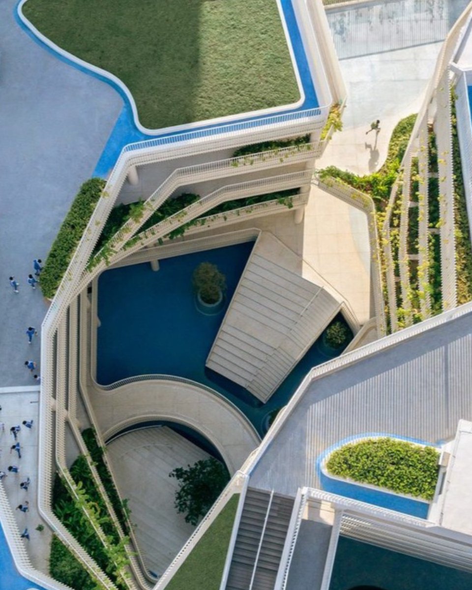 Repost: "@archdaily: Wuzhou Elementary School organizes classrooms, outdoor areas, and shared spaces into a three-dimensional learning landscape that supports play, movement, and exploration".