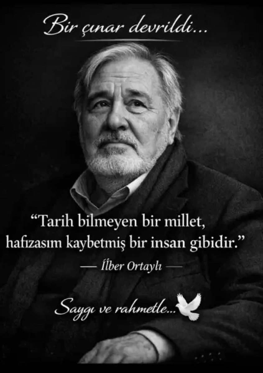 Allah gani gani rahmet eylesin. Çok önemli bir tarihçi ve hafızası olan bür entellektüel. Büyük Türk milleti pek kıymetli bir neferini sonsuzluğa uğurladı. Saygıyla, #ilberortaylı <a href="/ILBERORTAYLIGSU/">İlber Ortaylı</a>