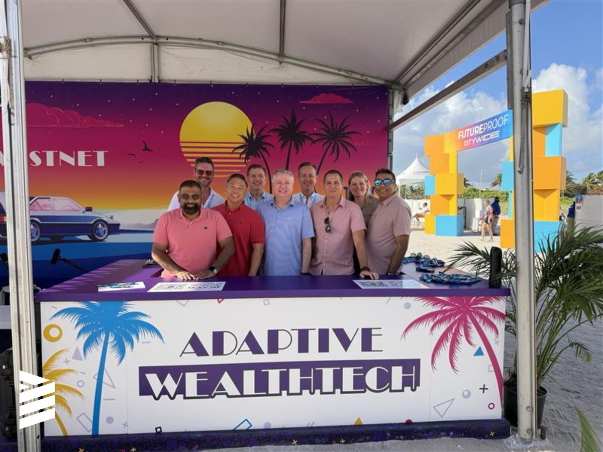 Envestnet_'s tweet image. At #FutureProof in Miami Beach, we connected with wealthtech leaders, challenged ideas, and filmed new Inside WealthTech episodes with Blake Wood and Jeremi Karnell. Join us live for our next Inside WealthTech filming at #ENVElevate 2026: bit.ly/3OWPlZj