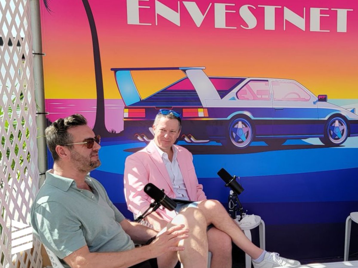 Envestnet_'s tweet image. At #FutureProof in Miami Beach, we connected with wealthtech leaders, challenged ideas, and filmed new Inside WealthTech episodes with Blake Wood and Jeremi Karnell. Join us live for our next Inside WealthTech filming at #ENVElevate 2026: bit.ly/3OWPlZj