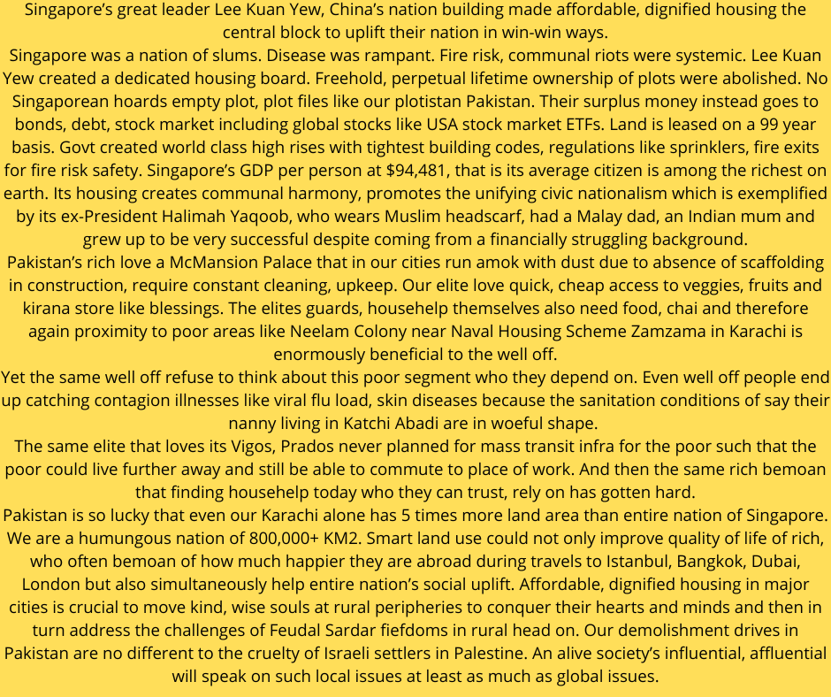 masstransit4khi's tweet photo. ''Rimsha Colony was settled by CDA after residents forcefully evicted when a child with mental health illness was falsely accused of blasphemy'' 💔😢💔

@CDAthecapital is doing exact opposite of what China, Singapore, Tiger Asia did to achieve its win-win economic successes https://t.co/nWMhoXSRpf