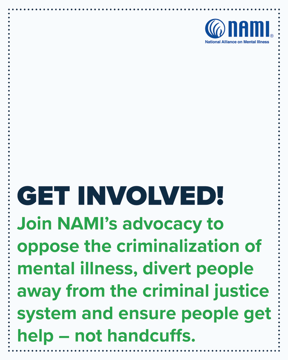NAMICommunicate's tweet photo. This National Criminal Justice Month, learn more, share resources, and support solutions that expand access to mental health care. Visit https://t.co/OCca8IDBy7
#HelpNotHandcuffs #NationalCriminalJusticeMonth #CriminalJustice https://t.co/KzJodY42uI
