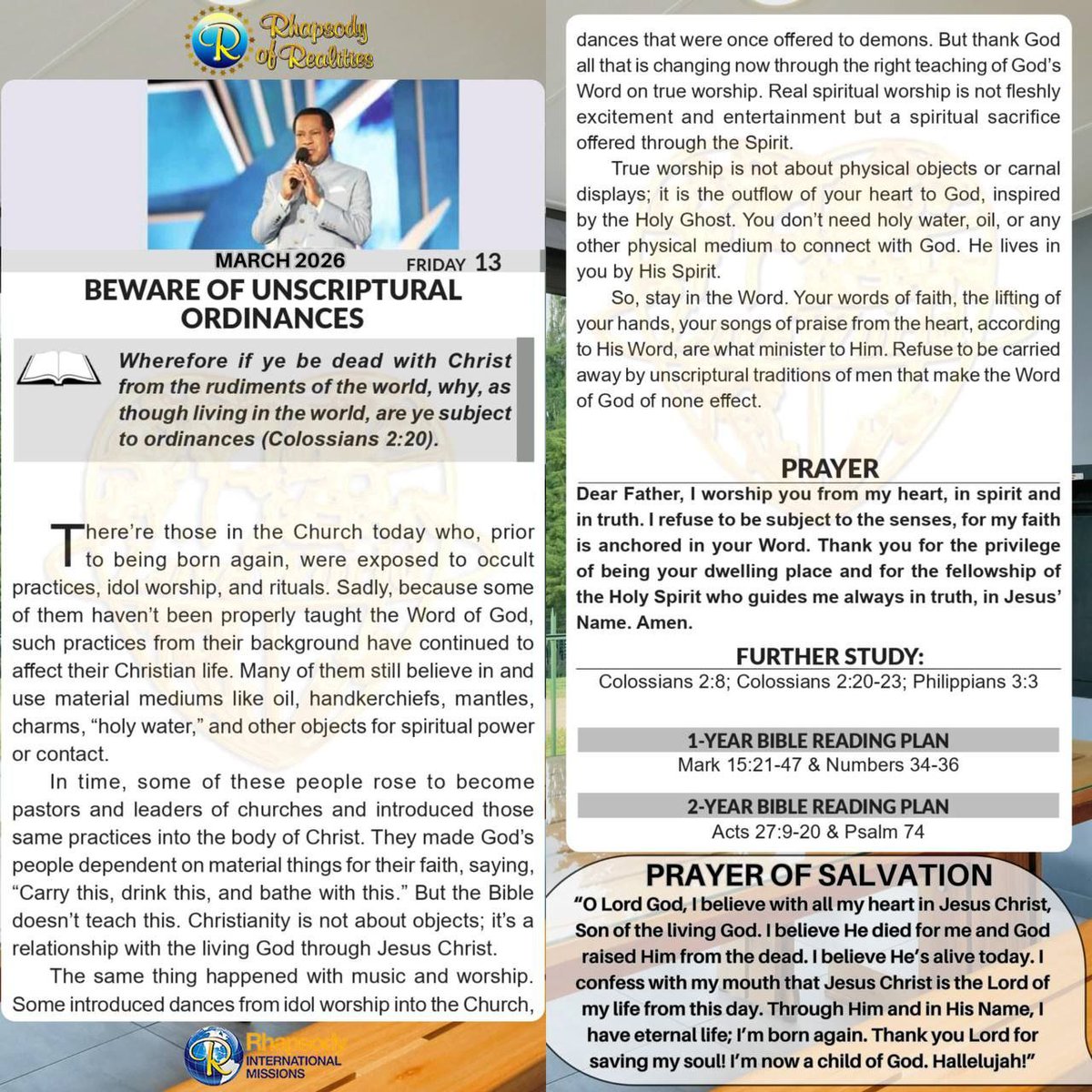 dadhream's tweet image. #Unscriptural Ordinances#2026 Manifestation