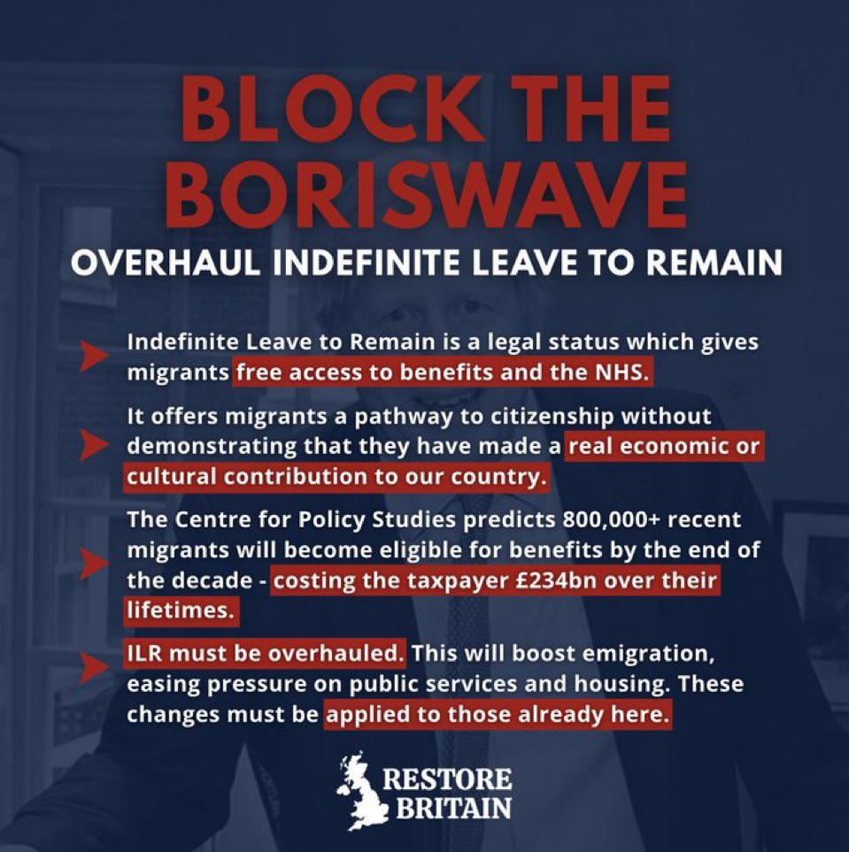 It just proves how catastrophically Britain has been run that in order to RESTORE our country

we must first UNDO the damage done by the very politicians who destroyed it

Mass deportations. Borders back. Britain for the British.🇬🇧