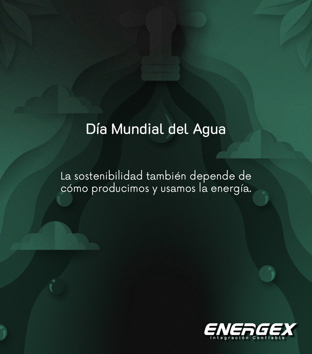 EnergexSA's tweet photo. El agua es vida y desarrollo. Protegerla es tarea de todos.
#DíaMundialDelAgua 💧🌱 https://t.co/Eab40h39eE