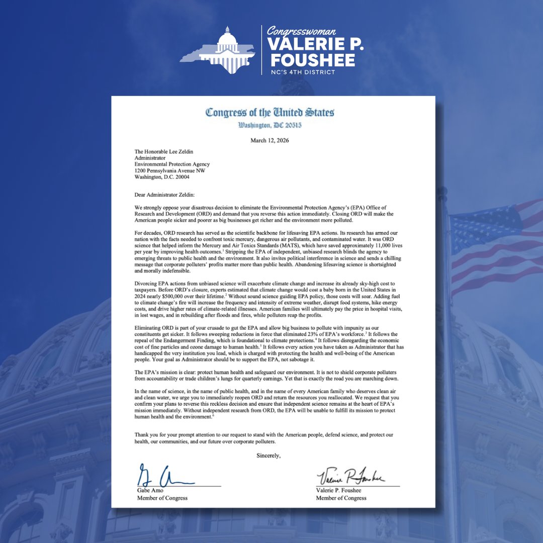 Congresswoman Valerie Foushee tweet media