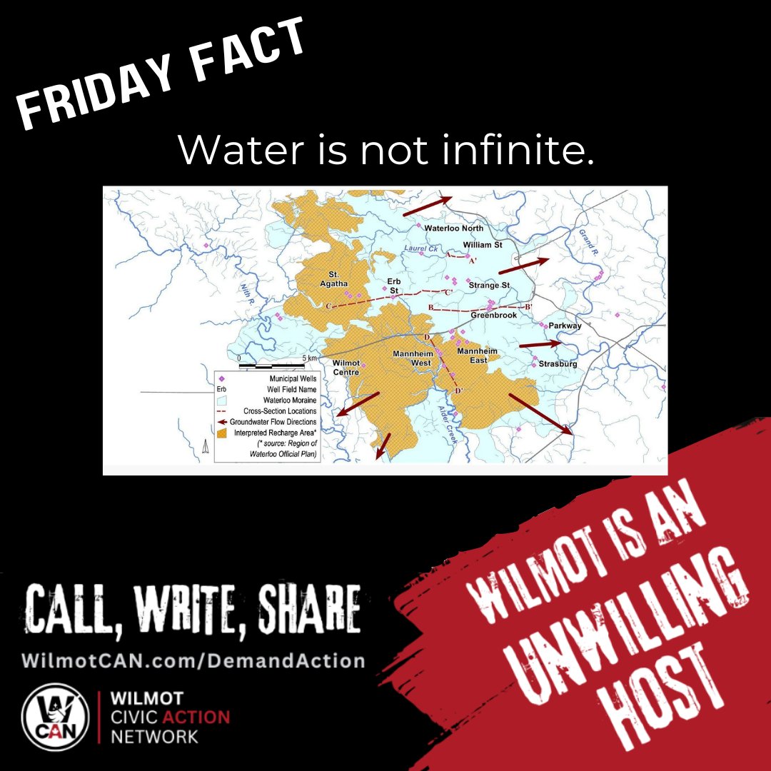 Wilmot_CAN's tweet image. A @WR_Record quoted @kthomason: 
“... stop approving gravel pits that go below the water table or don’t implement water recycling for gravel washing. 

therecord.com/news/waterloo-…

#FridayFact #FridayFacts #WaterCrisis
