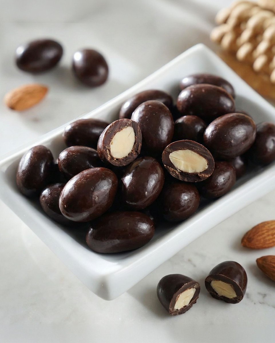 bbbaskets's tweet photo. Chocolate Covered Almonds – a classic sweet treat perfect for gift baskets, dessert trays, holiday gifts, and gourmet snack assortments. https://t.co/ayOZaTRzeu