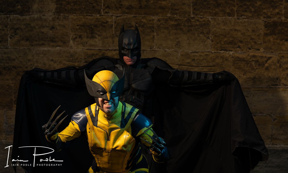 WolverSteve's tweet photo. Friday night team up #Wolverine 💛💙 #Batman 🖤🩶
IainPoole Photography 📸 parkerpool1 🦇
#AnchorBeing #Wolverine #MarvelUK #Mcu #MarvelStudios #Marvel #Wolversteve #hughjackman #JamesHowlett #Wolverine #SuperFan #Wolveroom #MarvelUK #Xmen #Logan #WeaponX #SNIKT #TheDarkKnight #PreviouslyOnXmen #claws #Xmen #hughjackmaniswolverine #BruceWayne