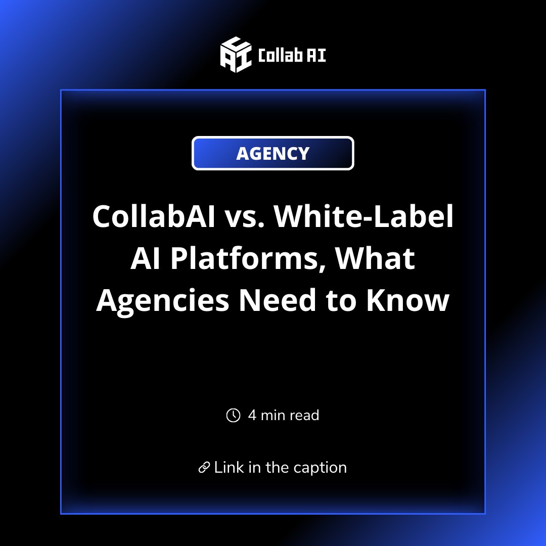 CollabAI1's tweet photo. See why agencies are making the switch for greater flexibility, privacy, and real long-term value:
https://t.co/euHiYg1Dfj
#CollabAI #AIforAgencies #DataSecurity #CustomAI #AgencyGrowth https://t.co/iuWqsHVkLr