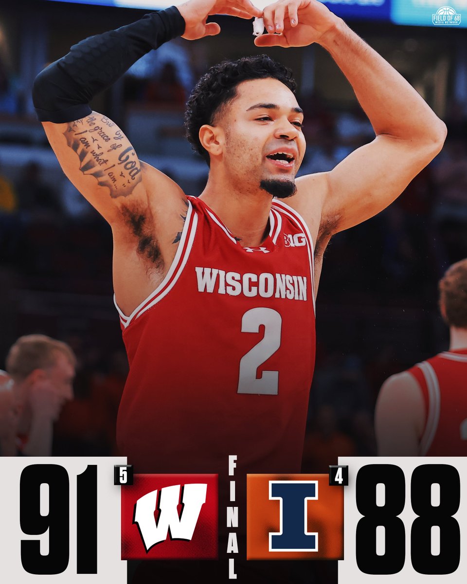 🚨 WISCONSIN BEATS ILLINOIS IN OT AGAIN 🔥

<a href="/BadgerMBB/">Wisconsin Basketball</a> is set for a rematch with Michigan 👀