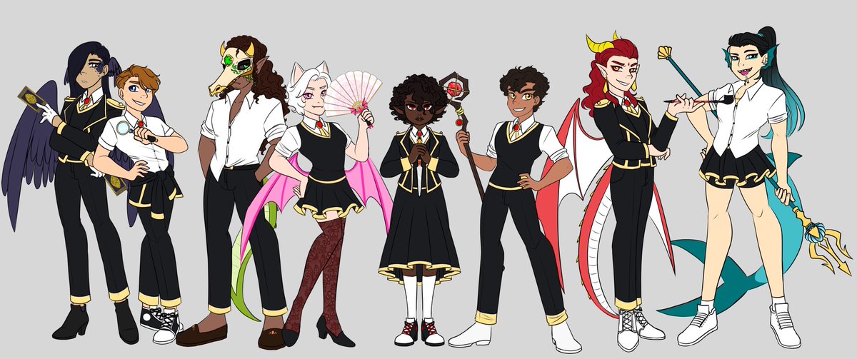 Astral_Onyx's tweet image. For those who have followed me for a while, I had made a magical girl setting for a SM AU where they were humans that practiced magic
Well I decided to tackle the designs and AU again, while adding the nightmares too
#SmilingsCrittersAU #NightmareCritters
