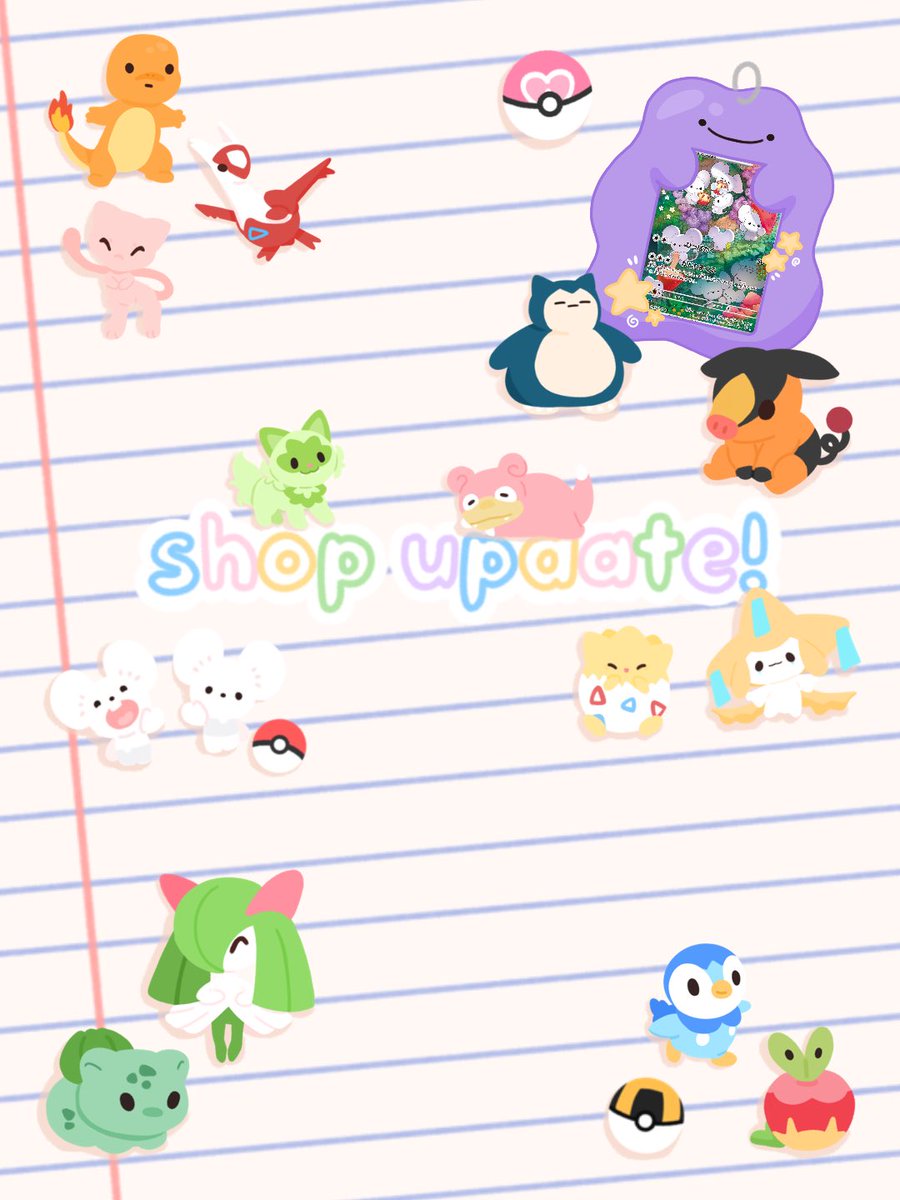 chegou mais um update na loja! ✨🍀
os pokémons tomaram conta da beewitched com 6 novas cartelinhas e um holder novinho em folha do ditto 💜

espero que gostem de tudo! não esqueçam de falar aqui qual seu pokemon favorito para um futuro update ☝🏻⭐️ #pokemon

link nos comentários!