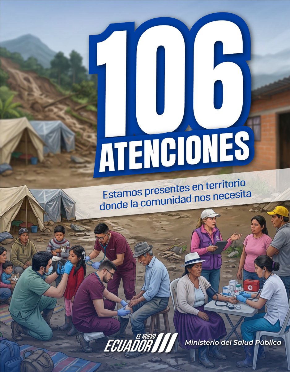 Ante la etapa invernal en #Azuay, nuestras brigadas médicas integrales están desplegadas en territorio para cuidar de nuestra gente. Brindamos 106 atenciones médicas en los sectores más afectados, llevando salud y bienestar. ¡Estamos presentes donde la comunidad nos necesita!