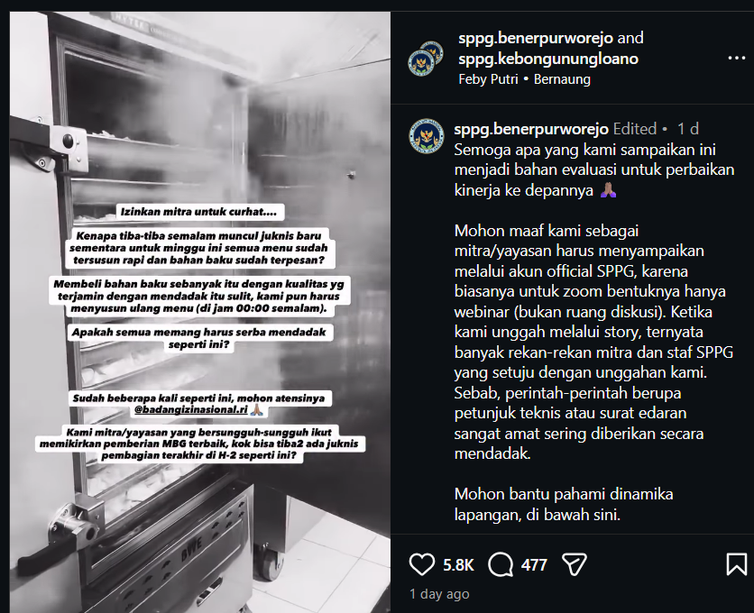 kalo kayak gini berarti dari pusatnya saja sudah kacau, bukan? <a href="/menuembegejelek/">MBG Jelek</a> 

instagram.com/p/DVylzVxknbN/