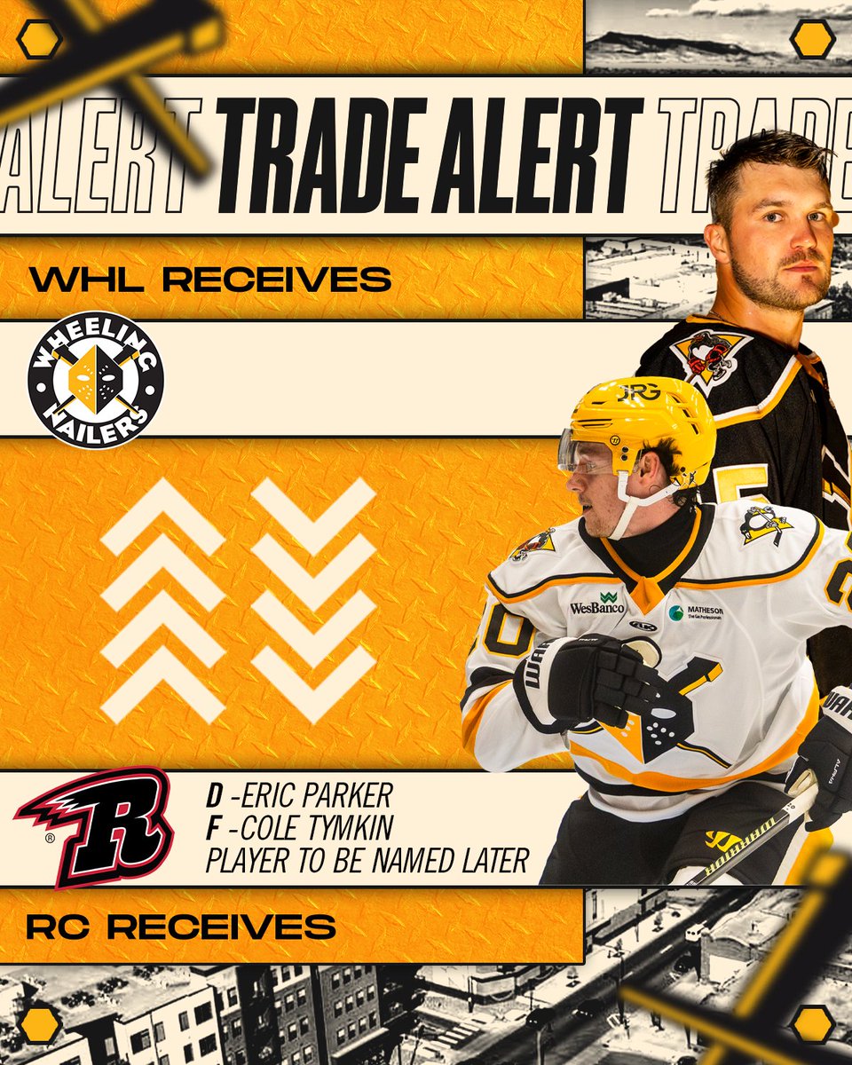 The <a href="/WBSPenguins/">Wilkes-Barre/Scranton Penguins</a> have acquired forward Blake Bennett from the Calgary Wranglers.

Wheeling has traded forward Cole Tymkin, defenseman Eric Parker, and a player to be named later to the Rapid City Rush.

📰: wheelingnailers.com/news/2026/03/n…

#SteelTheMoment