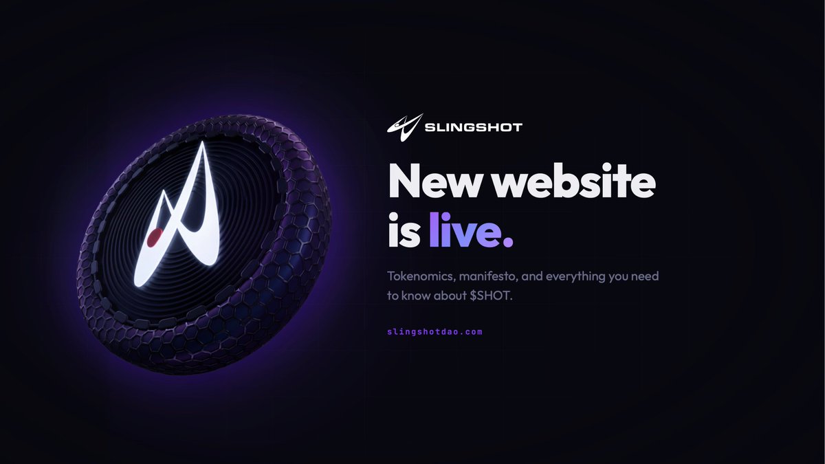 The new Slingshot is live.

New site. New mission. New era.

Powering the next billion-dollar AI idea.

🔗 slingshotdao.com