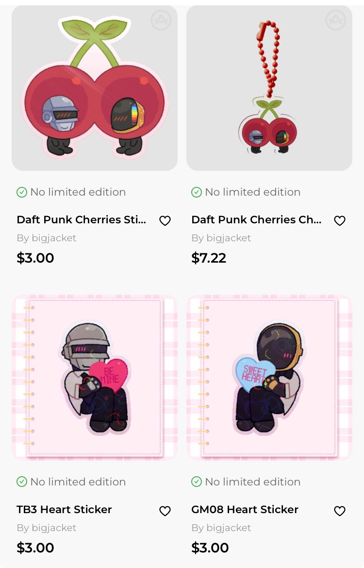biigjacket's tweet photo. u can now get almost everything from my vday shop with no limited time!! :3 #daftpunk #daftslash
https://t.co/wh0BesFJaI https://t.co/n8UVNhlALg