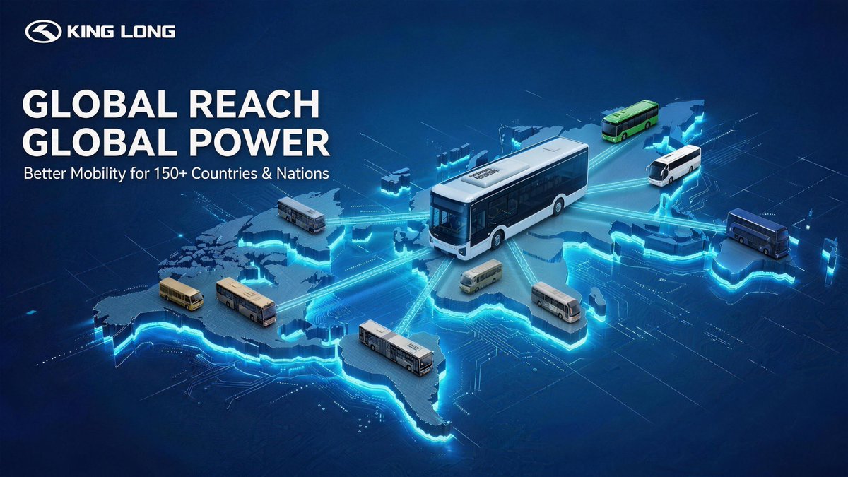 🌍Serving 150+ countries and regions, KING LONG is dedicated to building a beautiful travel community.  From smart technology to safer journeys, we create the heartbeat of the modern city. 🚌Better Mobility. Better Life.  #KingLong #Innovation #TechTrends #KingLongTech