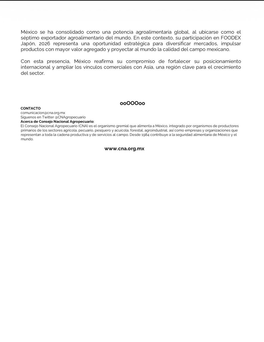 Consejo Nacional Agropecuario (CNA) tweet media