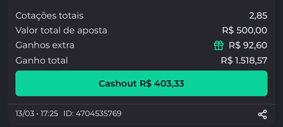 tipstermayara's tweet photo. A que mais coloca dinheiro no nosso bolso chegou...
ODD 3.00 Só o Ouro 🌟🌟🌟🌟🌟

💸 Stake: 0.50% da banca
Link: https://t.co/Z82dt1ehJ8 https://t.co/CjggoNkZfK