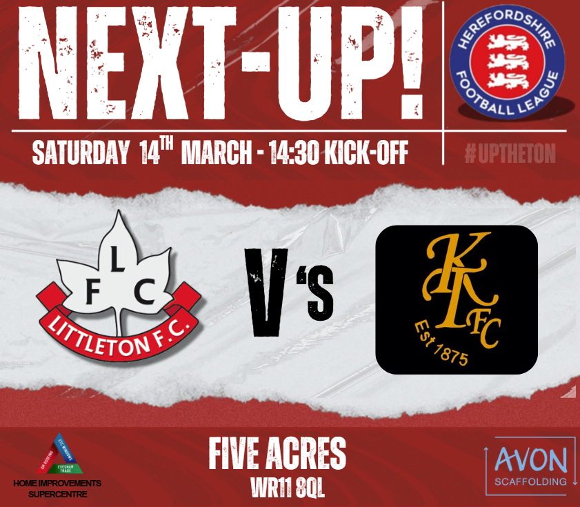 FClubLittleton's tweet photo. 🚨 *HOME GAME TOMORROW* 🚨
We face Kington Town FC again for the second time in two weeks — but this time it’s on home turf! 🏟️
It’s set to be a great match, so come down and get behind the lads! 💪
🗓️ Saturday
⏰ 14:30 KO
📍 WR11 8QL
#UPTHETON
#BACKTOBACKWINS https://t.co/THVNPuZ3VU