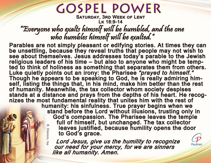 NellyGBasco's tweet photo. GOSPEL POWER
March 14, Saturday, 3rd Week of Lent
Lk 18:9-14
1st Reading- Hos 6:1-6

@aldenrichards02 @mainedcm
ADN &amp; ALDUB STRONGER TOGETHER
NO TO SOLO PROJECTS
ALDUB Pa Rin
#BOYCOTTEatBulaga1830 https://t.co/ko1TeinPEP
