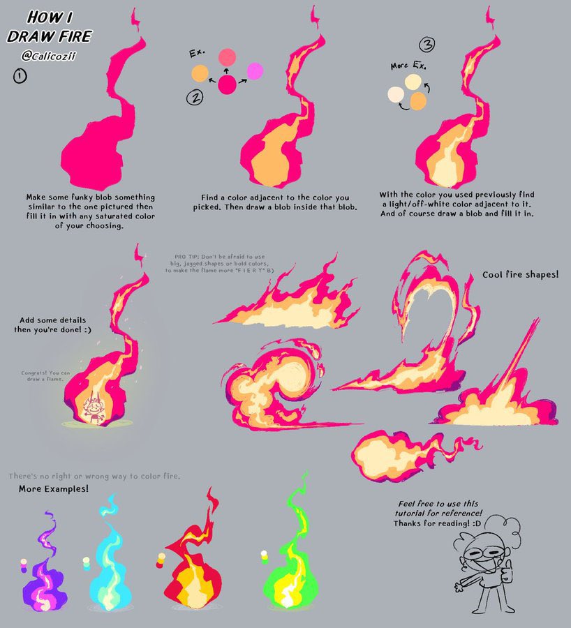 Mastermindraws's tweet photo. This insane drawing by @calicozii shows one of the best ways to draw fire 🔥

Look at how the flames flow and overlap to create motion and energy.

Definitely worth studying if you want better effects in your art. https://t.co/Sf2x7qm9y6