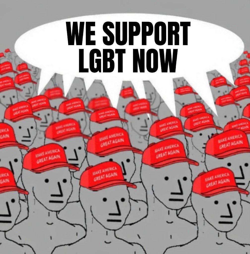 I wanna see MAGA to support the "woke lgbqt" 😂
MAGA should carry pride flags from now on. 🏳️‍🌈
