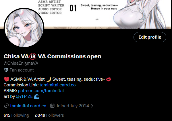 Chisa VA🔞 VA Commissions open tweet media