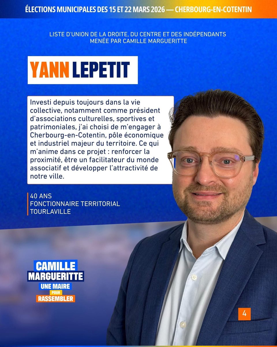 YannLepetit50's tweet photo. Très fier et heureux de figurer sur la liste menée par Camille pour les élections municipales à Cherbourg-en-Cotentin.
Cette liste d’union porte aujourd’hui une véritable espérance d’alternance.
Ce dimanche 15 mars, tout est possible !
#CherbourgEnCotentin #ÉlectionsMunicipales26 https://t.co/yZ39qkL6EG