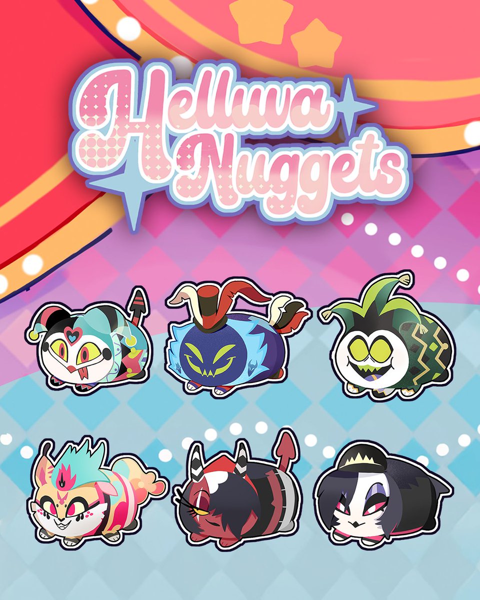 HELLAVERSE's tweet photo. It's raining NUGGETS! HALLELUJAH! 🙏 Wave 2 Helluva Nuggets Blind Boxes are ready to take home, and the secret rare is yet to be discovered! 👀 https://t.co/55U8Sc5ZmE https://t.co/jFGgGU4ZDU