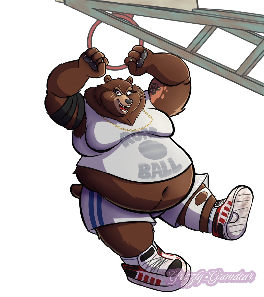 Gr1zzlyGr4ndeur's tweet photo. SMALLS CAN'T BALL! 🐻🏀
#GGArt #GOATmovie https://t.co/Alfevp3qaz