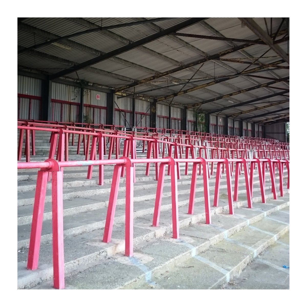davethephoto's tweet photo. Watching the football tonight and you're wondering what used to be behind the goal. I captured these photos back in 2016.

I’m guessing they kept the graffiti ready for a future museum piece 😉

@fearlessidzine 
#wrexham https://t.co/WyTskeLKYE