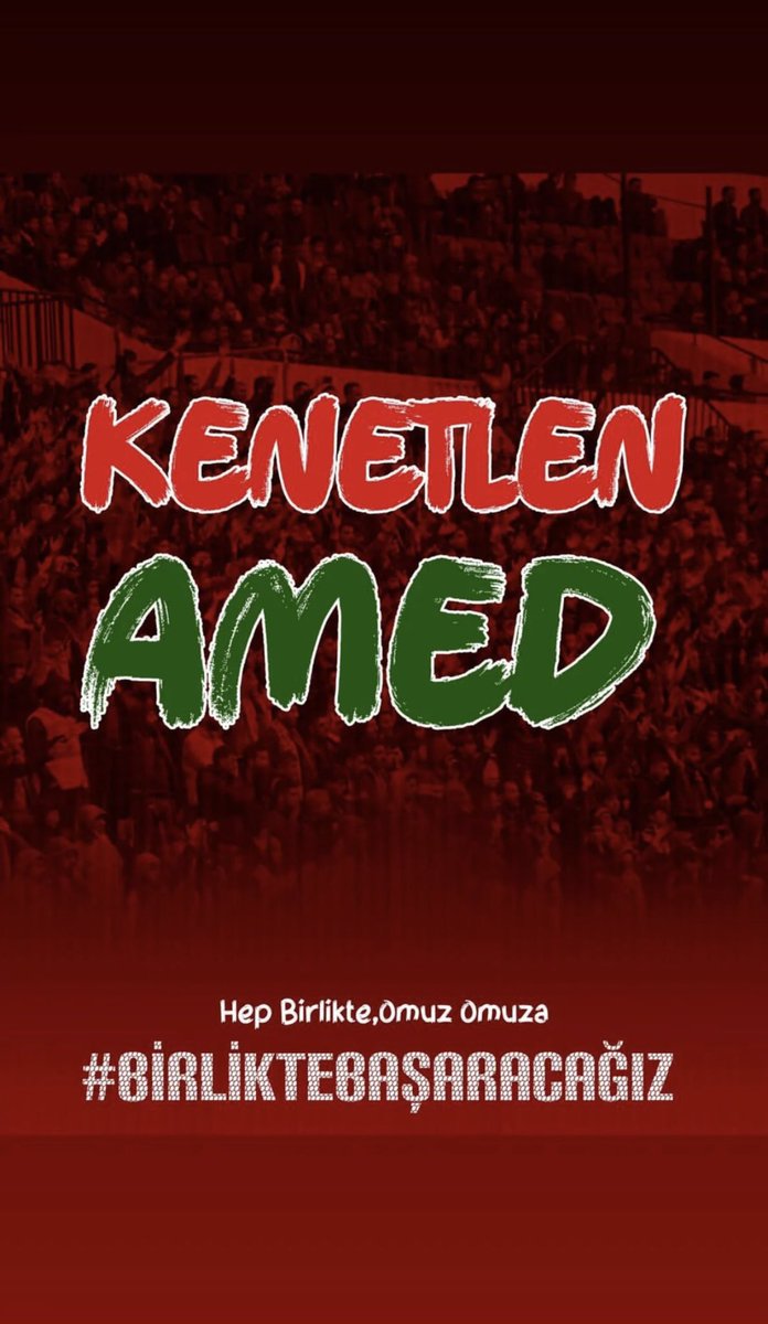 Bugün Amed Spor taraftarlarının birliğini istemeyenler, dün Gs-Bjk maçına gidip tribünü boş bırakanlardır. 

Amed Spor kimsenin babasının çiftliği değil!  Şahsi çıkarlarınızı gözeten kirli ellerinizi çekin takımın üstünden. Grupların tek gayesi Takımın menfaatleri olmalıdır.!!