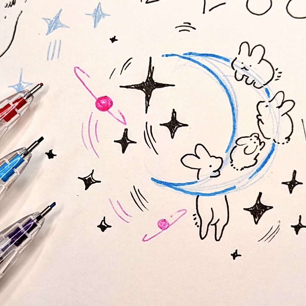 Sketch I did this week while on stream. I was caught by lunar rabbit fever 🤒 I'm better now 😊