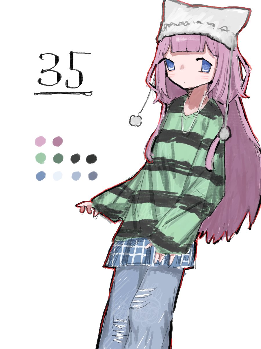 fic_33's tweet photo. 古着んご #描くンゴ https://t.co/fs3A3dVfRE