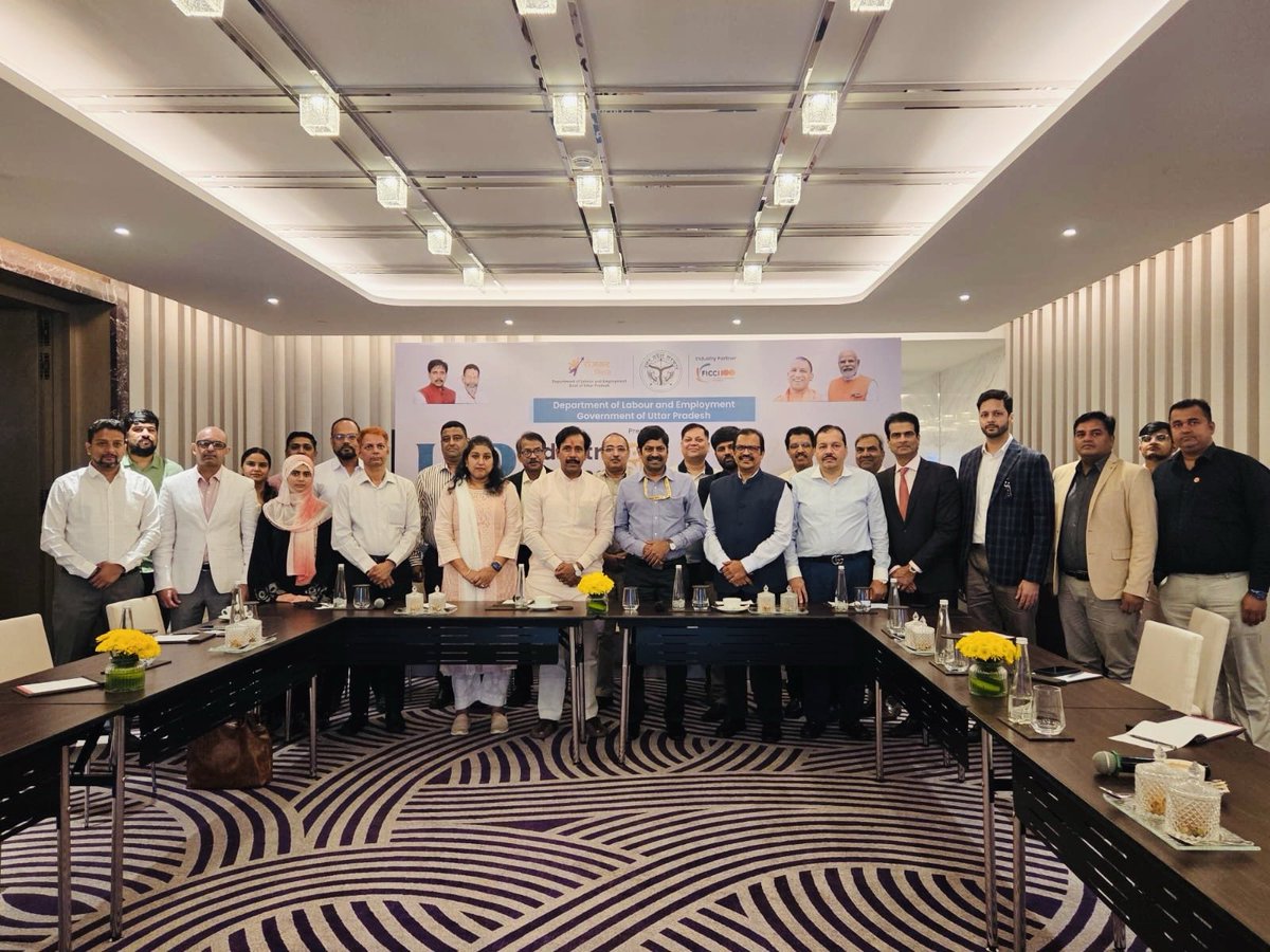 IPEPCIL_India's tweet photo. IPEPCIL participated in the UP Industry Connect Mumbai 2026, engaging in a closed-door meeting with Hon’ble Minister Shri Anil Rajbhar, Principal Secretary Dr. Shanmuga Sundaram IAS, Smt. Neha Prakash, IAS, Shri Pramod Kumar Kundy, and Shri Atul kumar Gupta from the Department of Labour & Employment, Government of Uttar Pradesh to discuss expanding overseas employment opportunities for workers from UP. 

The dialogue focused on ethical recruitment, skill development, and strengthening global workforce mobility and digitisation of Rojgar Sangam portal with the stake holders of IPEPCIL member fraternity. 

Both side agreed to work towards a MOU to enhance structured global mobility pathways and industry participation, paving the way for greater International employment opportunities for skilled youth from the state.

#IPEPCIL #OverseasEmployment #SkillIndia #UttarPradesh #employement #GoglobalGrowNational #VikshitBharat #ExportTalentImportGrowth #skillIndia