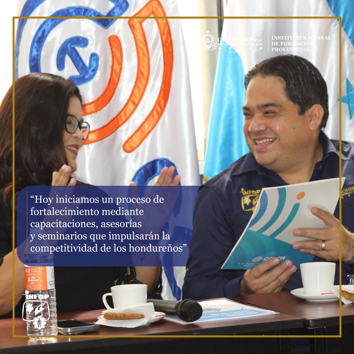 infopoficial's tweet photo. 🤝En el marco de la firma de convenio con la CCICH, el Director Ejecutivo del INFOP, Dr. Edgardo Loucel, manifestó la importancia de fortalecer la formación técnica para el desarrollo del país.  

🔵INFOP – Universidad Profesional Técnica de Honduras

#HondurasVamosAEstarBien https://t.co/Hqk3JRzcSh