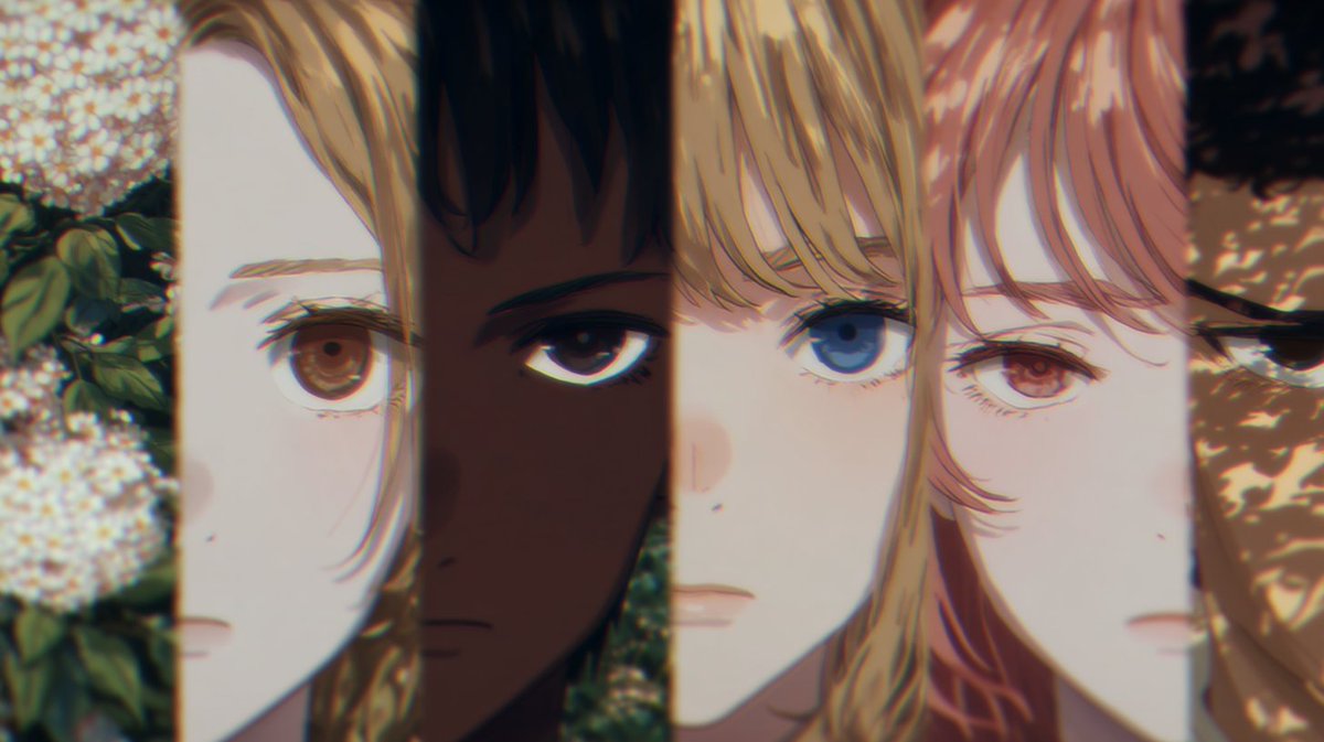 Panoramic anime cityscape