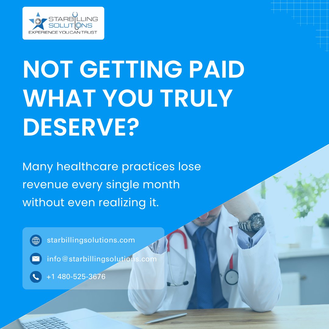 starbillingllc's tweet image. #RevenueCycleManagement Solutions

Our end to end #medicalbillingsolutions optimize your billing processes, and help you recover what you’ve rightfully earned, while staying accurate and compliant.

Book a Call Today!
starbillingsolutions.com/medical-billin…

#medicalbilling #denialmanagement