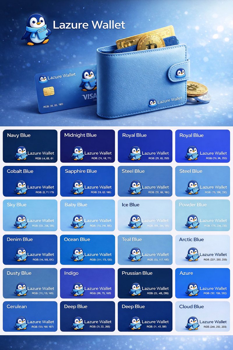LazureDigital's tweet photo. If you’re in crypto, you should be using LAZURE Wallet 🐧
Simple. Secure. Built for the community.
#Crypto #LAZUREWALLET https://t.co/AZxLUQCkLv