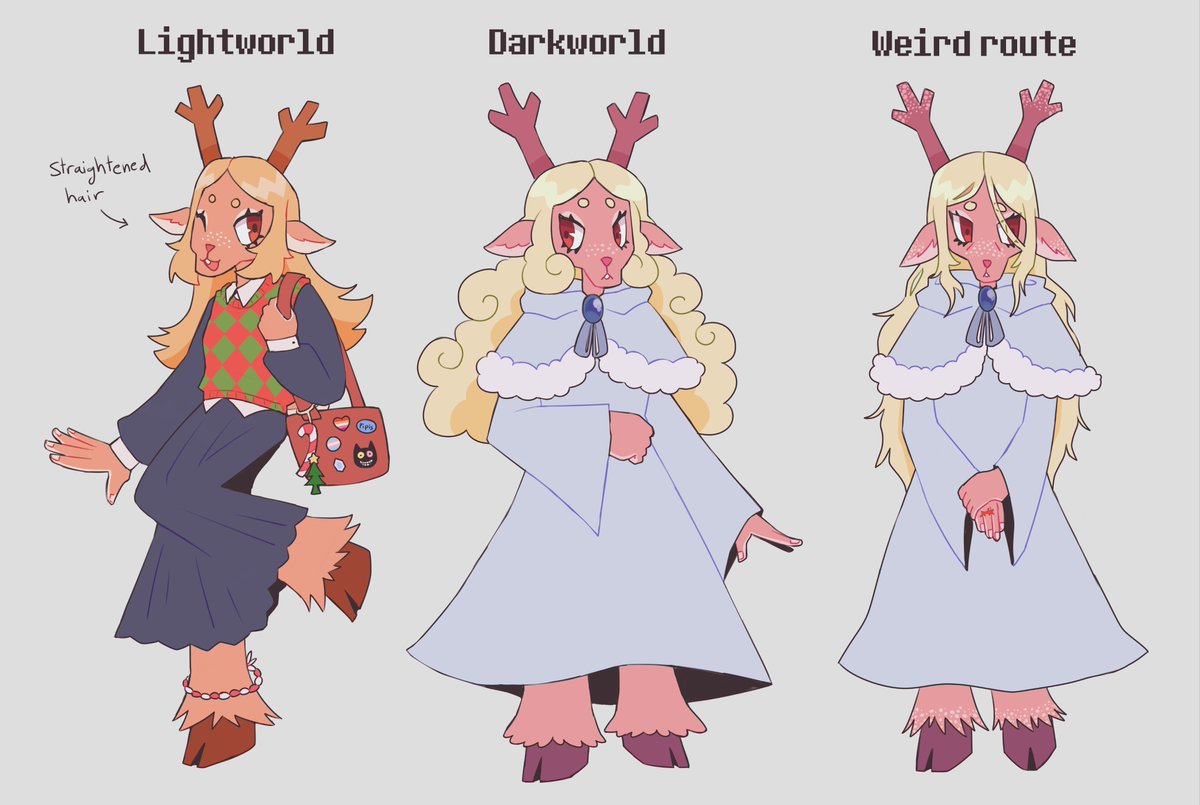 some noelle designs i made a while ago.my nole #deltarune